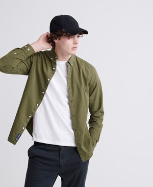 Superdry Classic Twill Lite Férfi Hosszú Ujjú Ing Khaki | AOEQG2406